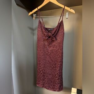 Abercrombie & Fitch Maroon Cheetah Print Dress